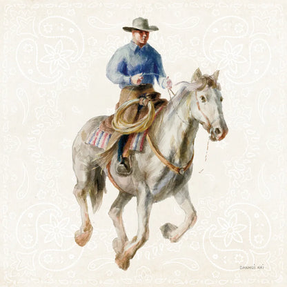 Riders of the Range III by Danhui Nai. SKU 96939a. Archival Giclee Fine art print for wall decor.