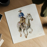 Riders of the Range III by Danhui Nai. Shown as a detailed flat fine art print, highlighting archival giclee quality. Available as an archival giclee rolled canvas, fine art paper, or poster print. SKU 96939a.