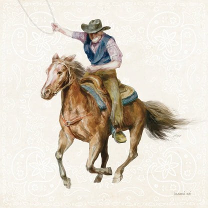 Riders of the Range IV by Danhui Nai. SKU 96940a. Archival Giclee Fine art print for wall decor.