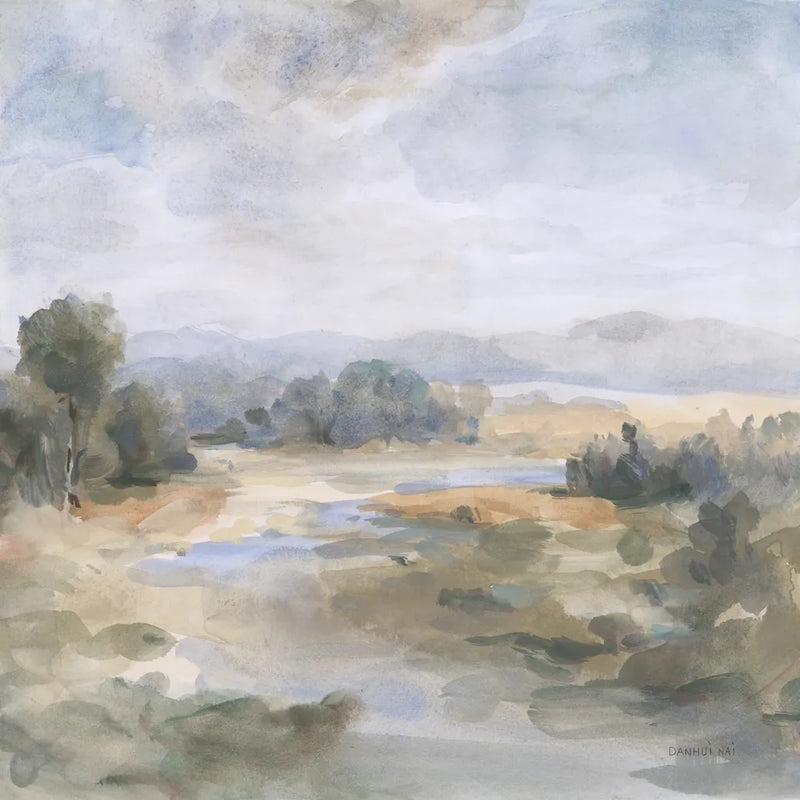 River Afternoon by Danhui Nai. SKU 83488a. Archival Giclee Fine art print for wall decor.