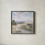 River Afternoon by Danhui Nai. Shown in a sleek black glass frame for a contemporary gallery look. Available as an archival giclee rolled canvas, fine art paper, or poster print. SKU 83488a.