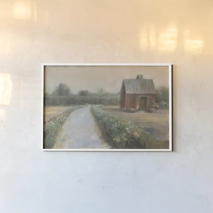 Road to the Fields Neutral by Danhui Nai. shown as a paper print in a white frame. Available as a archival giclee rolled canvas, fine art paper, or poster print. SKU 68335i.