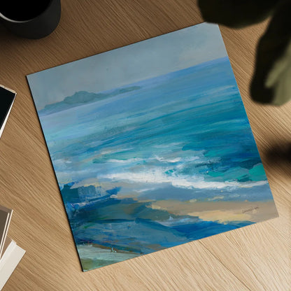 Rocky Shoreline II by Danhui Nai. Shown as a detailed flat fine art print, highlighting archival giclee quality. Available as an archival giclee rolled canvas, fine art paper, or poster print. SKU 81371a.