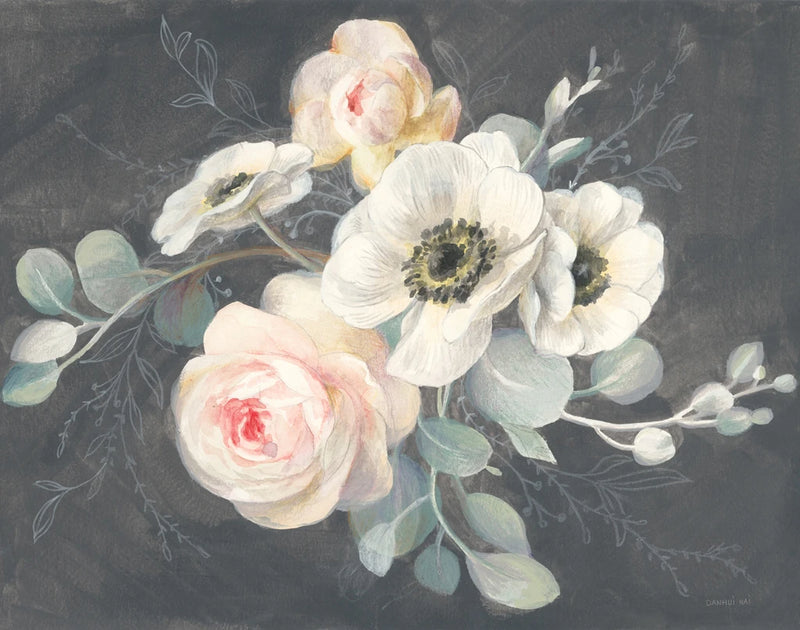 Roses and Anemones Crop by Danhui Nai