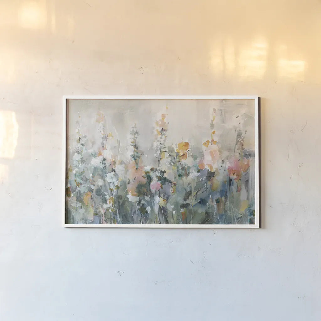 Rustic Garden by Danhui Nai. shown as a paper print in a white frame. Available as a archival giclee rolled canvas, fine art paper, or poster print. SKU 75635i.