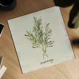 Rustic Herbs II Neutral by Danhui Nai. Shown as a detailed flat fine art print, highlighting archival giclee quality. Available as an archival giclee rolled canvas, fine art paper, or poster print. SKU 100732a.