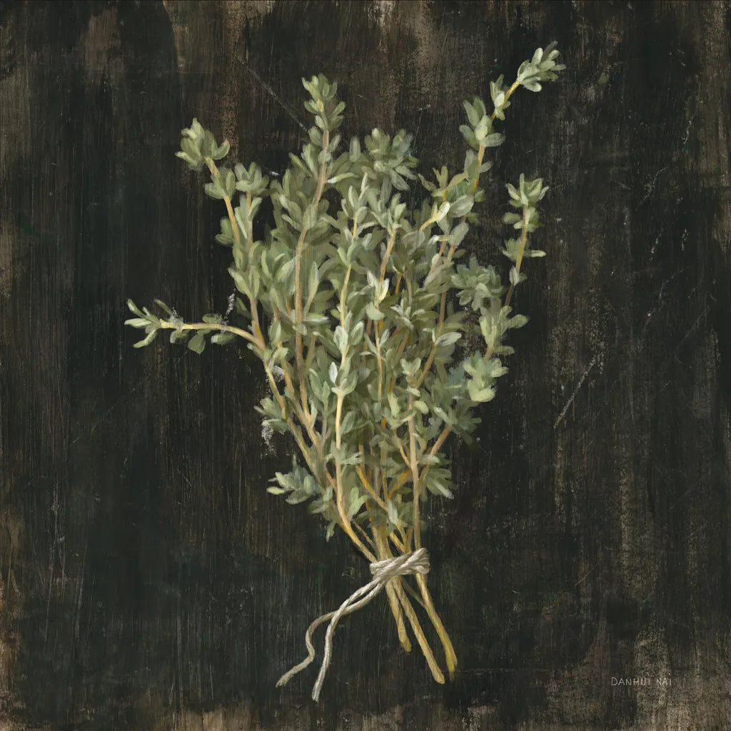 Rustic Herbs III by Danhui Nai. SKU 100645a. Archival Giclee Fine art print for wall decor.