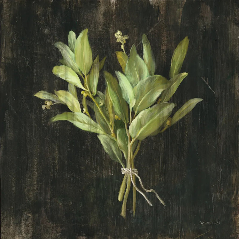 Rustic Herbs IV by Danhui Nai. SKU 100646a. Archival Giclee Fine art print for wall decor.