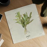 Rustic Herbs IV Neutral by Danhui Nai. Shown as a detailed flat fine art print, highlighting archival giclee quality. Available as an archival giclee rolled canvas, fine art paper, or poster print. SKU 100734a.