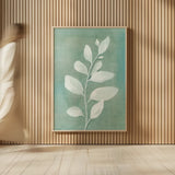 Sage Leaves I by Danhui Nai. shown as over sized large wall art. Available as an archival giclee rolled canvas, fine art paper, or poster print. SKU 64840h.
