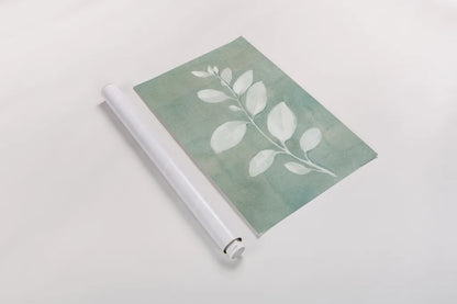 Sage Leaves II by Danhui Nai. shown as a rolled paper print. Available as archival giclee rolled canvas, fine art paper, or poster print. SKU 64841h.