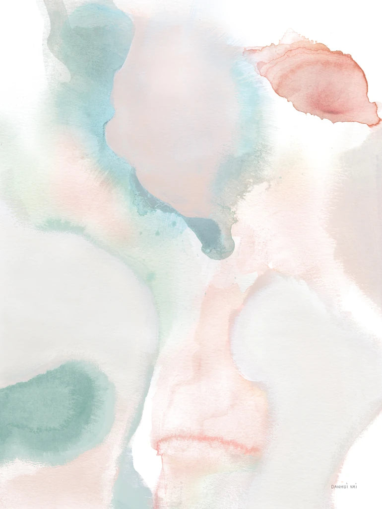 Sage and Pink Abstract I by Danhui Nai