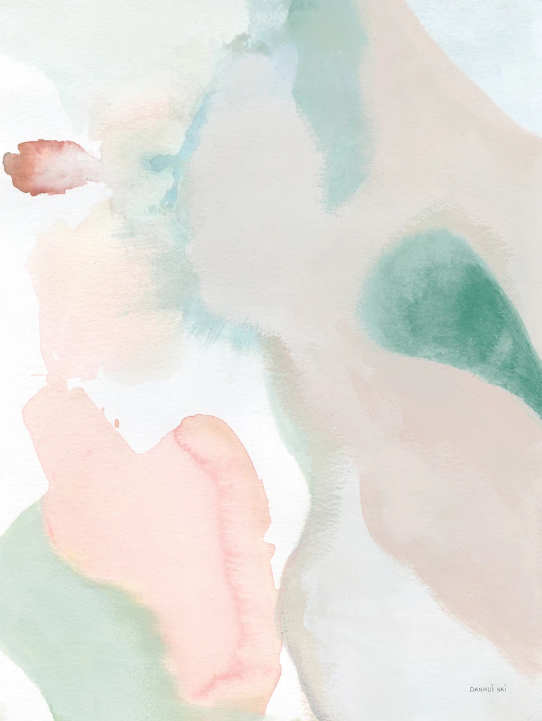Sage and Pink Abstract II by Danhui Nai