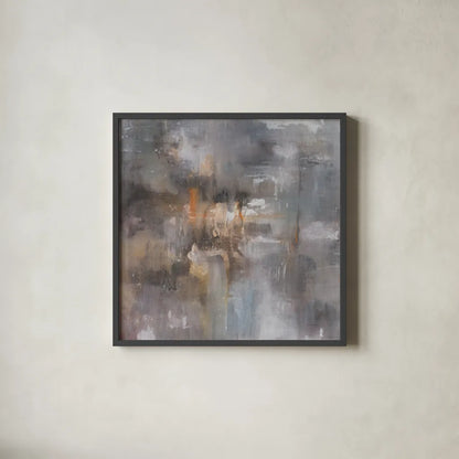 Sand and Stone by Danhui Nai. Shown in a sleek black glass frame for a contemporary gallery look. Available as an archival giclee rolled canvas, fine art paper, or poster print. SKU 66235a.