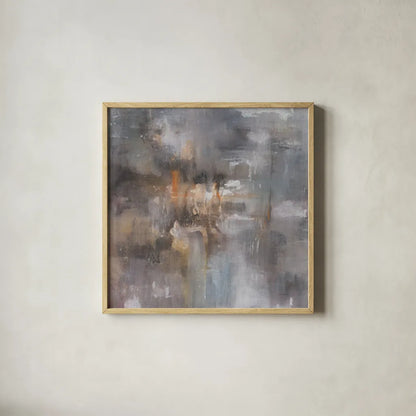 Sand and Stone by Danhui Nai. Shown in a natural wood glass frame for a timeless modern aesthetic. Available as an archival giclee rolled canvas, fine art paper, or poster print. SKU 66235a.