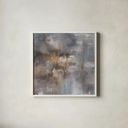 Sand and Stone by Danhui Nai. Shown in a crisp white glass frame for a clean and minimalist style. Available as an archival giclee rolled canvas, fine art paper, or poster print. SKU 66235a.