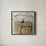 Sandy Shores by Danhui Nai. Shown in a sleek black glass frame for a contemporary gallery look. Available as an archival giclee rolled canvas, fine art paper, or poster print. SKU 102471a.