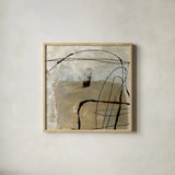 Sandy Shores by Danhui Nai. Shown in a natural wood glass frame for a timeless modern aesthetic. Available as an archival giclee rolled canvas, fine art paper, or poster print. SKU 102471a.