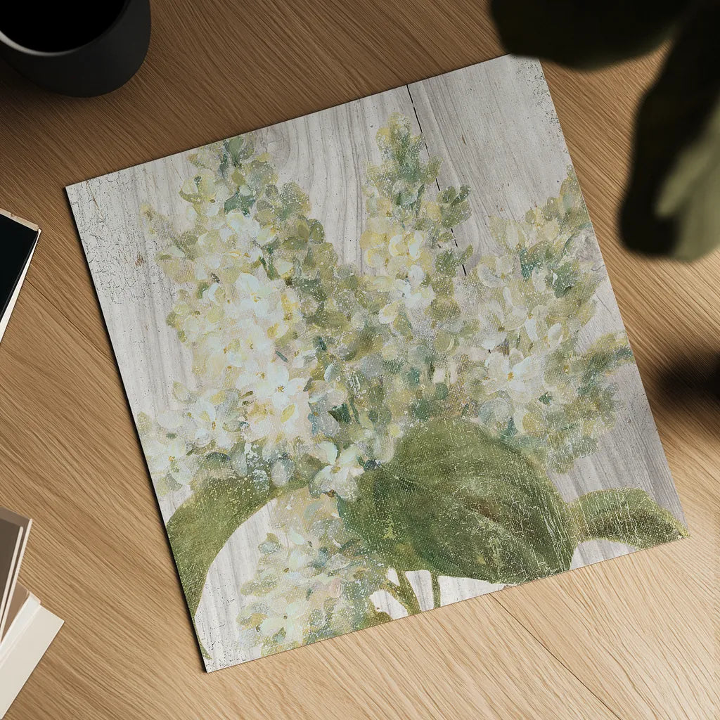 Scented Cottage Florals II Crop by Danhui Nai. Shown as a detailed flat fine art print, highlighting archival giclee quality. Available as an archival giclee rolled canvas, fine art paper, or poster print. SKU 32064a.