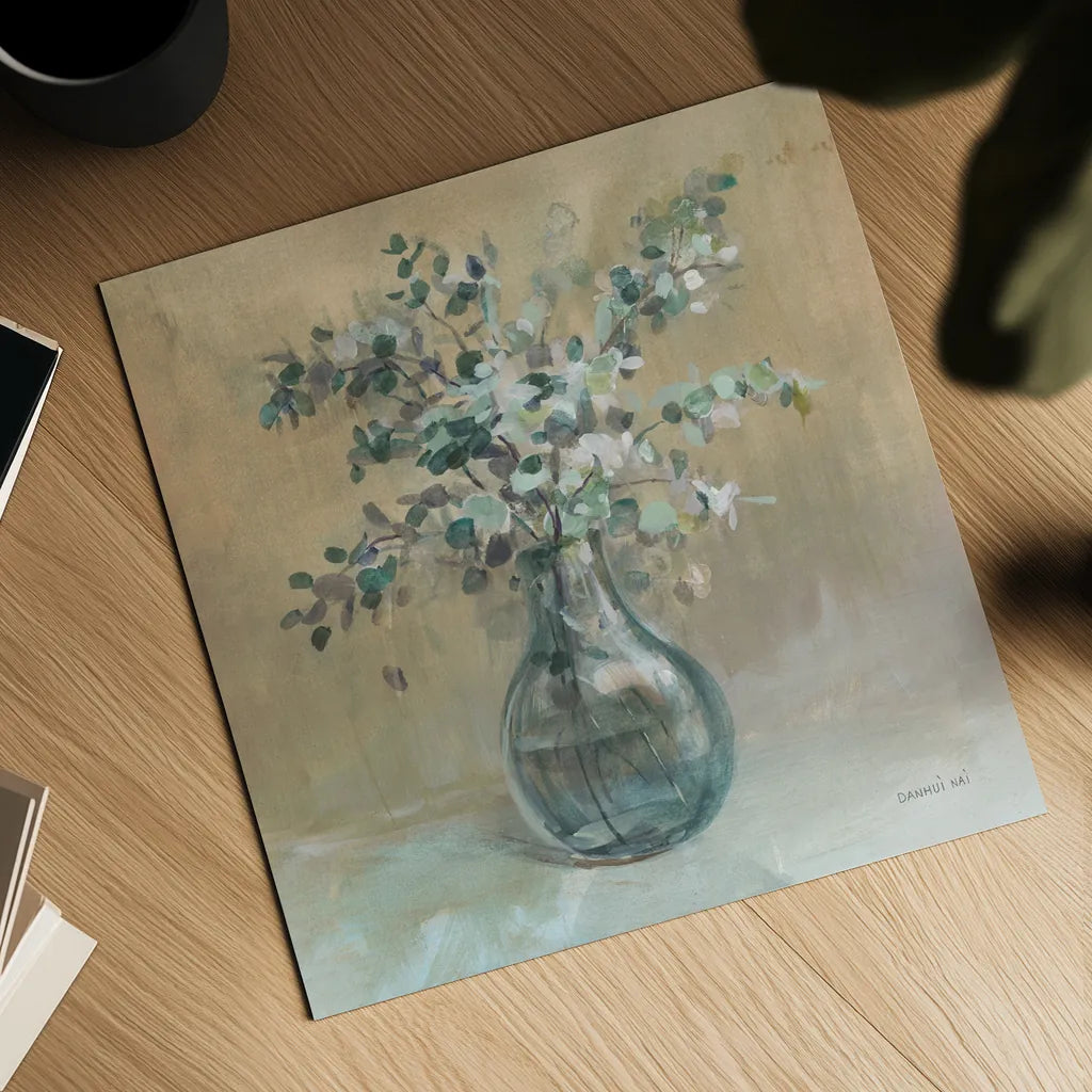 Scented Cutting Neutral Sq by Danhui Nai. Shown as a detailed flat fine art print, highlighting archival giclee quality. Available as an archival giclee rolled canvas, fine art paper, or poster print. SKU 83581a.