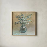 Scented Cutting Neutral Sq by Danhui Nai. Shown in a natural wood glass frame for a timeless modern aesthetic. Available as an archival giclee rolled canvas, fine art paper, or poster print. SKU 83581a.