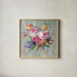 Scents of Summer I by Danhui Nai. Shown in a natural wood glass frame for a timeless modern aesthetic. Available as an archival giclee rolled canvas, fine art paper, or poster print. SKU 84451a.