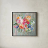Scents of Summer II by Danhui Nai. Shown in a sleek black glass frame for a contemporary gallery look. Available as an archival giclee rolled canvas, fine art paper, or poster print. SKU 84452a.