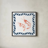Sea Doodles II by Danhui Nai. Shown in a sleek black glass frame for a contemporary gallery look. Available as an archival giclee rolled canvas, fine art paper, or poster print. SKU 102628a.