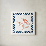 Sea Doodles II by Danhui Nai. Shown in a crisp white glass frame for a clean and minimalist style. Available as an archival giclee rolled canvas, fine art paper, or poster print. SKU 102628a.