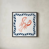 Sea Doodles III by Danhui Nai. Shown in a sleek black glass frame for a contemporary gallery look. Available as an archival giclee rolled canvas, fine art paper, or poster print. SKU 102629a.