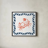 Sea Doodles IV by Danhui Nai. Shown in a sleek black glass frame for a contemporary gallery look. Available as an archival giclee rolled canvas, fine art paper, or poster print. SKU 102630a.