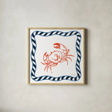 Sea Doodles IV by Danhui Nai. Shown in a natural wood glass frame for a timeless modern aesthetic. Available as an archival giclee rolled canvas, fine art paper, or poster print. SKU 102630a.
