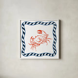 Sea Doodles IV by Danhui Nai. Shown in a crisp white glass frame for a clean and minimalist style. Available as an archival giclee rolled canvas, fine art paper, or poster print. SKU 102630a.