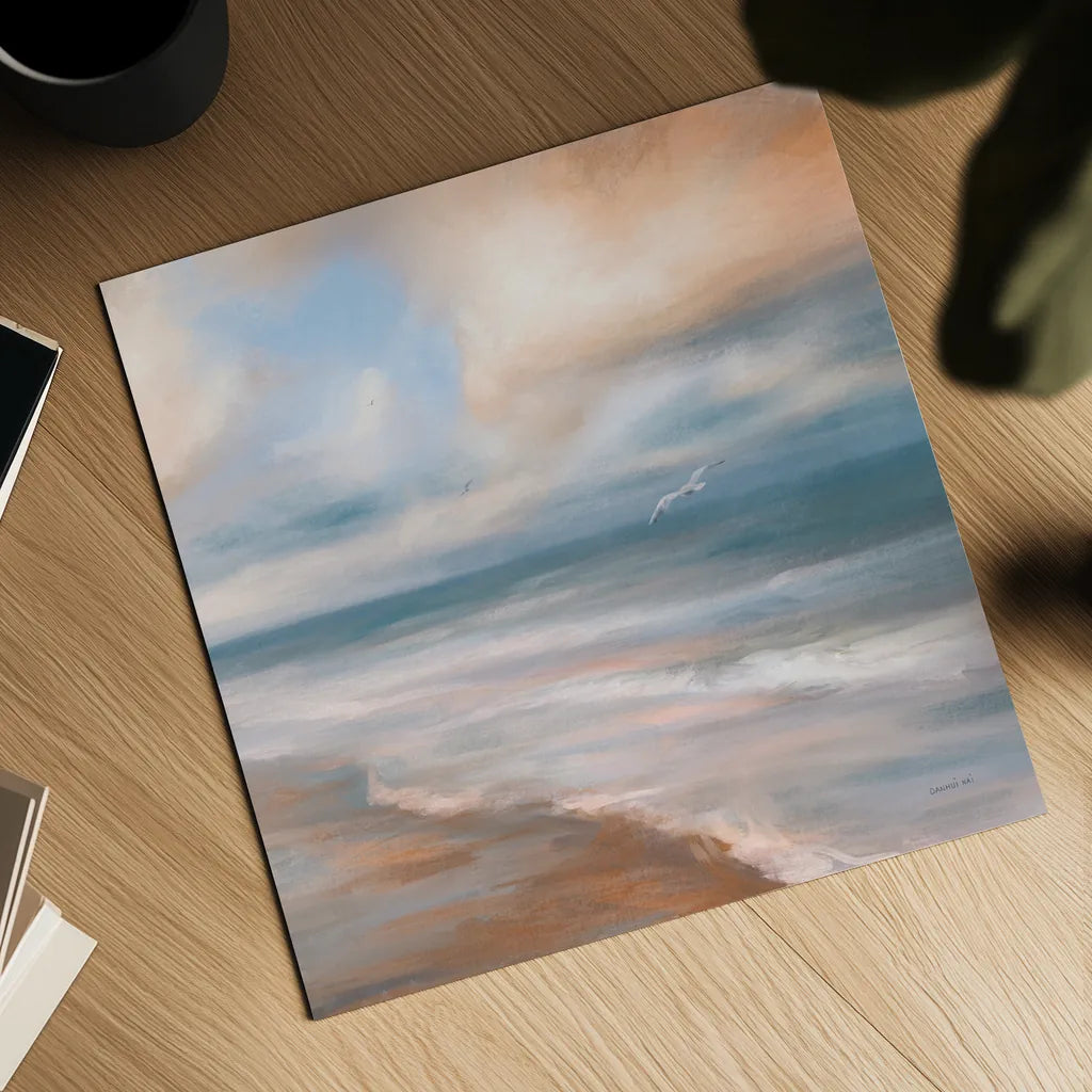 Sea Flight by Danhui Nai. Shown as a detailed flat fine art print, highlighting archival giclee quality. Available as an archival giclee rolled canvas, fine art paper, or poster print. SKU 81359a.