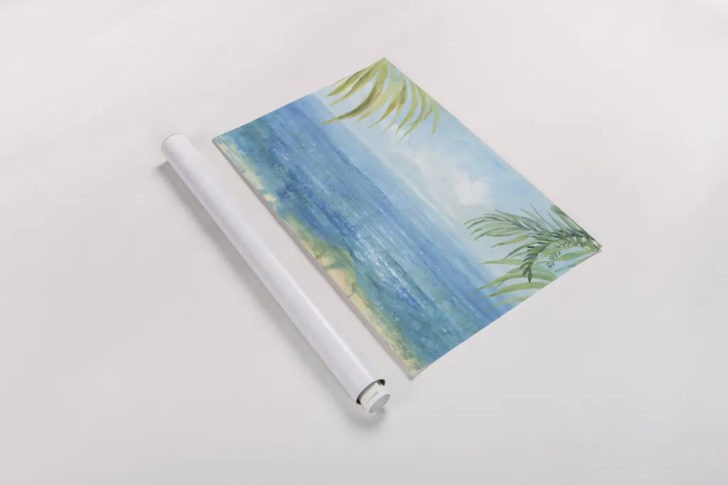Sea Sparkle I Tropical by Danhui Nai. shown as a rolled paper print. Available as archival giclee rolled canvas, fine art paper, or poster print. SKU 79089i.