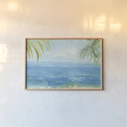 Sea Sparkle I Tropical by Danhui Nai. shown as a paper print in a natural frame. Available as a archival giclee rolled canvas, fine art paper, or poster print. SKU 79089i.
