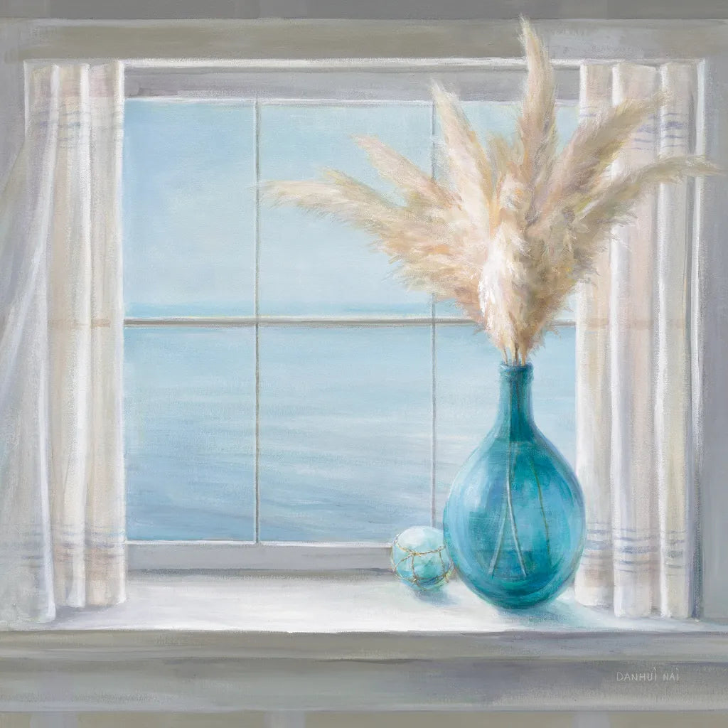 Seaside Cottage View by Danhui Nai. SKU 72767a. Archival Giclee Fine art print for wall decor.