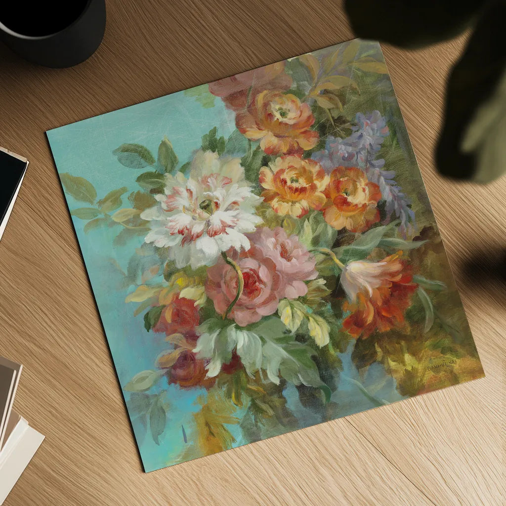 Seaside Garden I by Danhui Nai. Shown as a detailed flat fine art print, highlighting archival giclee quality. Available as an archival giclee rolled canvas, fine art paper, or poster print. SKU 6001a.