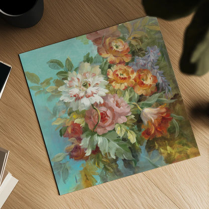 Seaside Garden I by Danhui Nai. Shown as a detailed flat fine art print, highlighting archival giclee quality. Available as an archival giclee rolled canvas, fine art paper, or poster print. SKU 6001a.