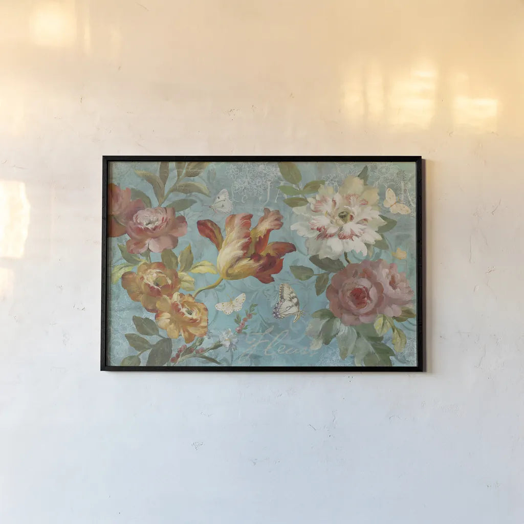 Seaside Garden III by Danhui Nai. shown as a paper print in a black flame. Available as a archival giclee rolled canvas, fine art paper, or poster print. SKU 93165i.