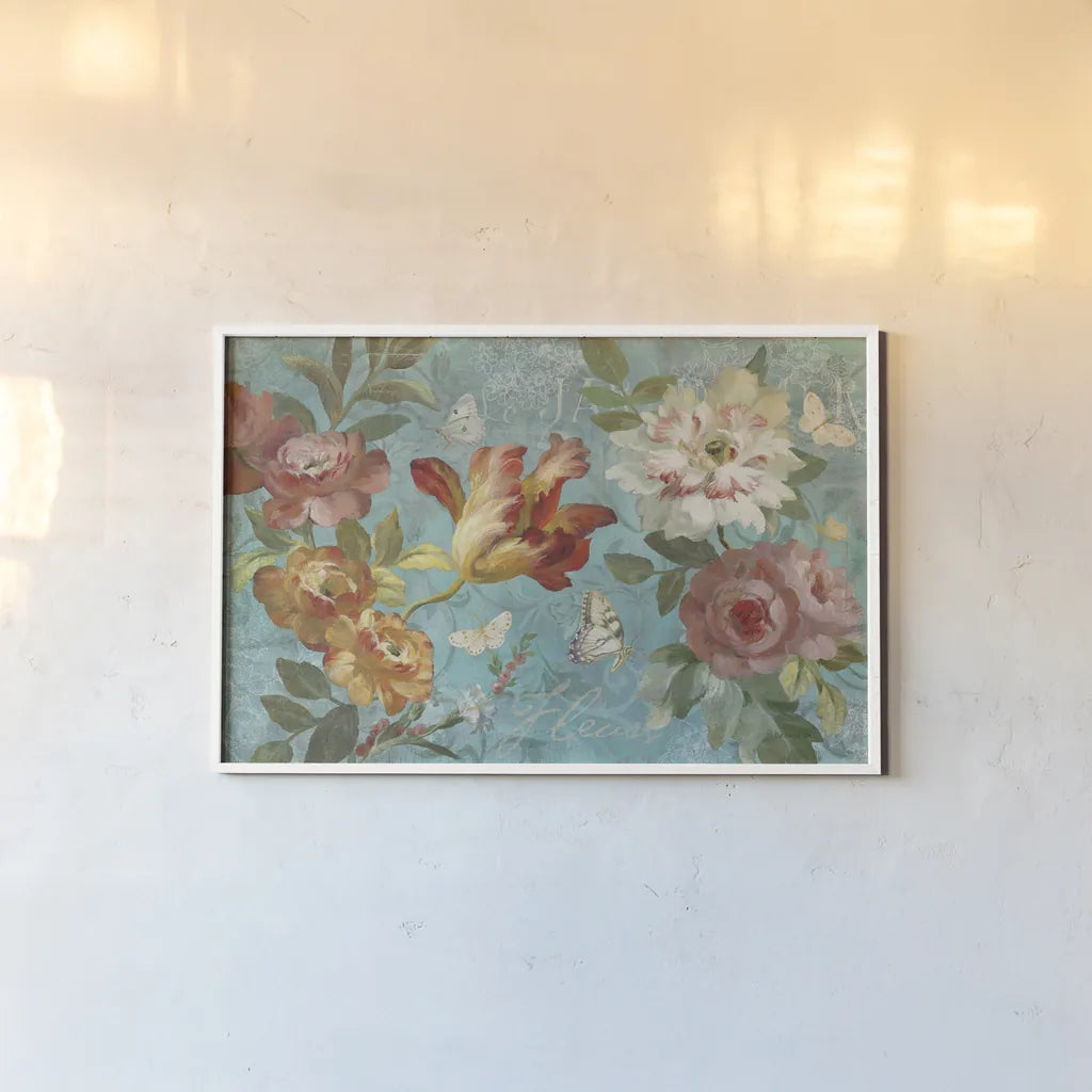 Seaside Garden III by Danhui Nai. shown as a paper print in a white frame. Available as a archival giclee rolled canvas, fine art paper, or poster print. SKU 93165i.