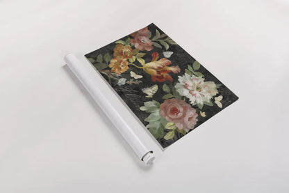 Seaside Garden III Black by Danhui Nai. shown as a rolled paper print. Available as archival giclee rolled canvas, fine art paper, or poster print. SKU 93166i.