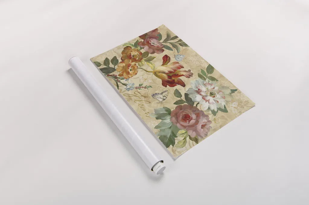 Seaside Garden III Ivory by Danhui Nai. shown as a rolled paper print. Available as archival giclee rolled canvas, fine art paper, or poster print. SKU 93167i.