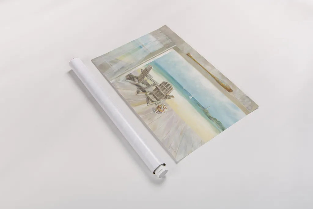 Seaside Morning by Danhui Nai. shown as a rolled paper print. Available as archival giclee rolled canvas, fine art paper, or poster print. SKU 22658i.