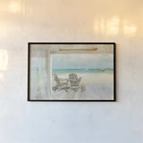 Seaside Morning by Danhui Nai. shown as a paper print in a black flame. Available as a archival giclee rolled canvas, fine art paper, or poster print. SKU 22658i.