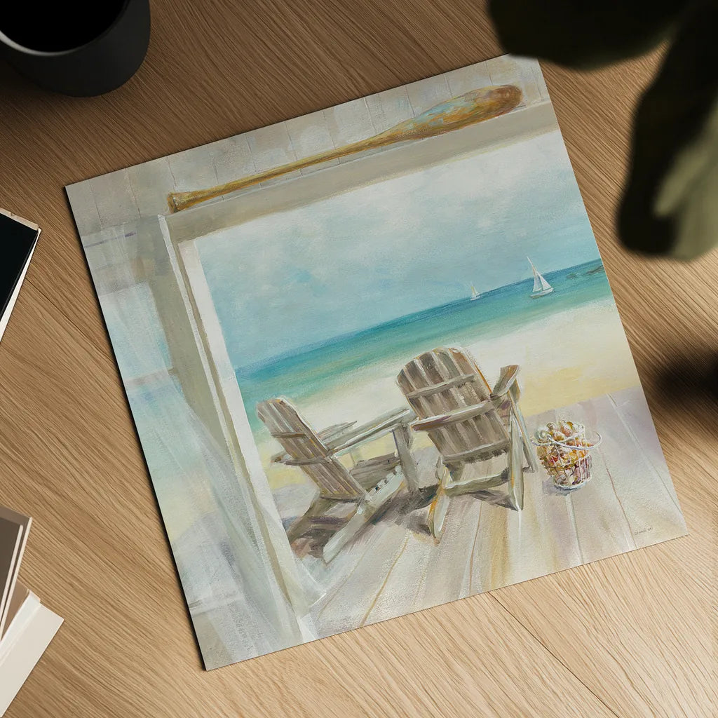 Seaside Morning Crop by Danhui Nai. Shown as a detailed flat fine art print, highlighting archival giclee quality. Available as an archival giclee rolled canvas, fine art paper, or poster print. SKU 22658a.