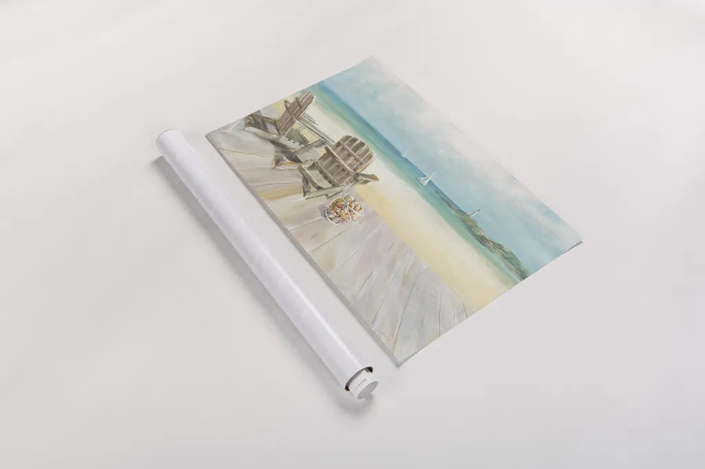 Seaside Morning no Window by Danhui Nai. shown as a rolled paper print. Available as archival giclee rolled canvas, fine art paper, or poster print. SKU 22708i.
