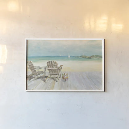 Seaside Morning no Window by Danhui Nai. shown as a paper print in a white frame. Available as a archival giclee rolled canvas, fine art paper, or poster print. SKU 22708i.
