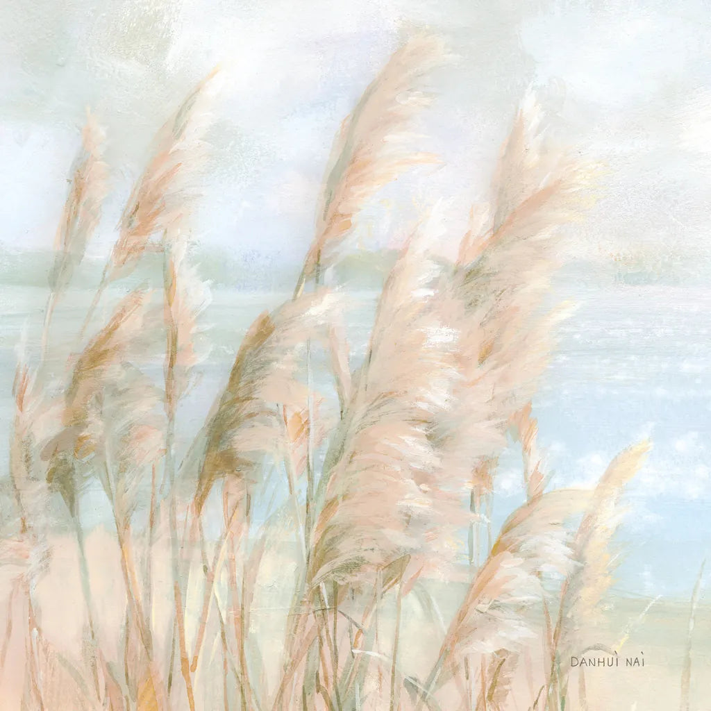 Seaside Pampas Grass Light Crop by Danhui Nai. SKU 75031a. Archival Giclee Fine art print for wall decor.