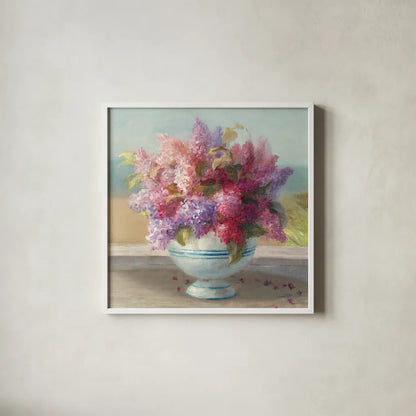 Seaside Spring Crop II by Danhui Nai. Shown in a crisp white glass frame for a clean and minimalist style. Available as an archival giclee rolled canvas, fine art paper, or poster print. SKU 30770a.